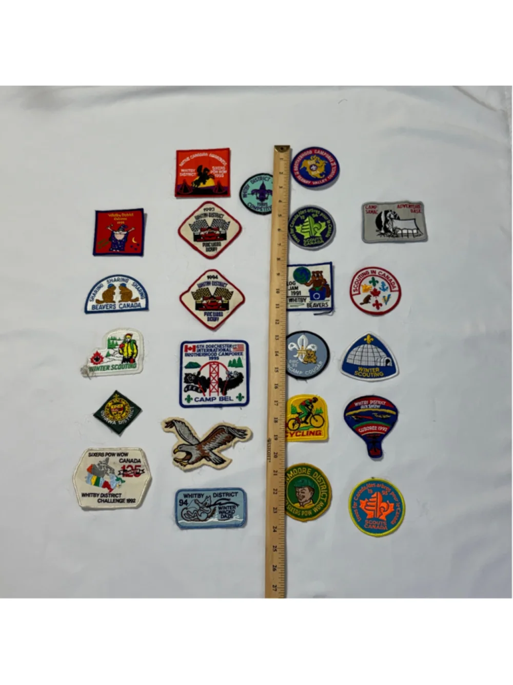 Vintage Scouts Canada Whitby District Patch Lot Camporee Cuboree Beaver Cub